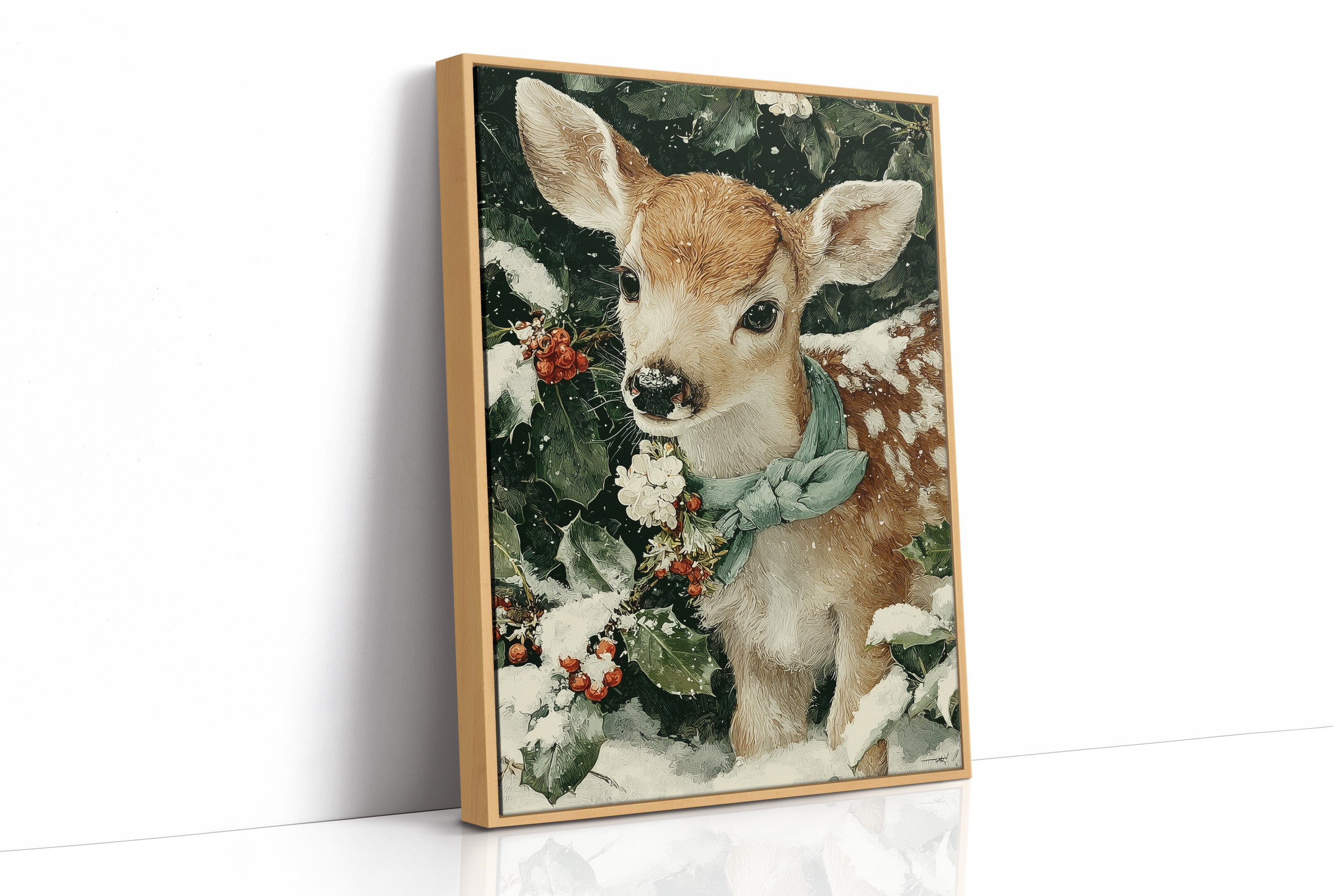 Fawn in the Falling Snow