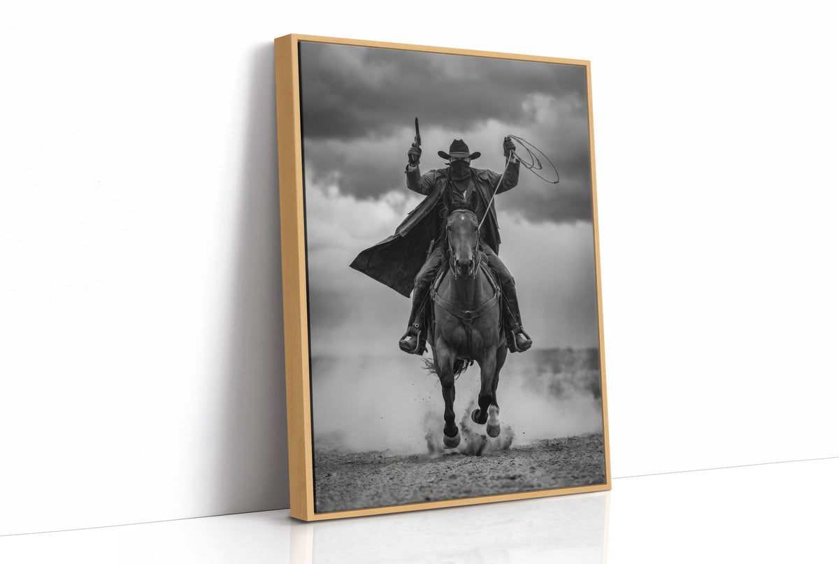 Masked Outlaw at a Full Gallop