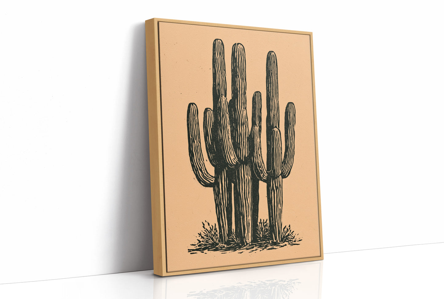 Saguaro Cluster In Relief