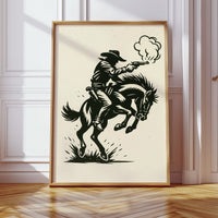 Cowboy Gunfire in the Dust