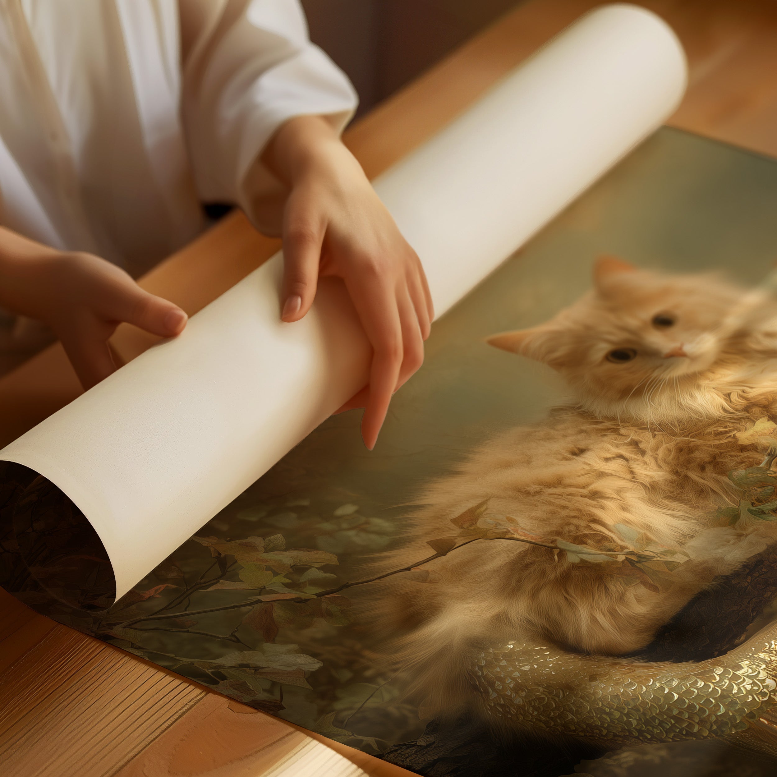 Feline Myths Beneath Autumn Boughs