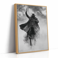 Silhouetted Outlaw in the Dust