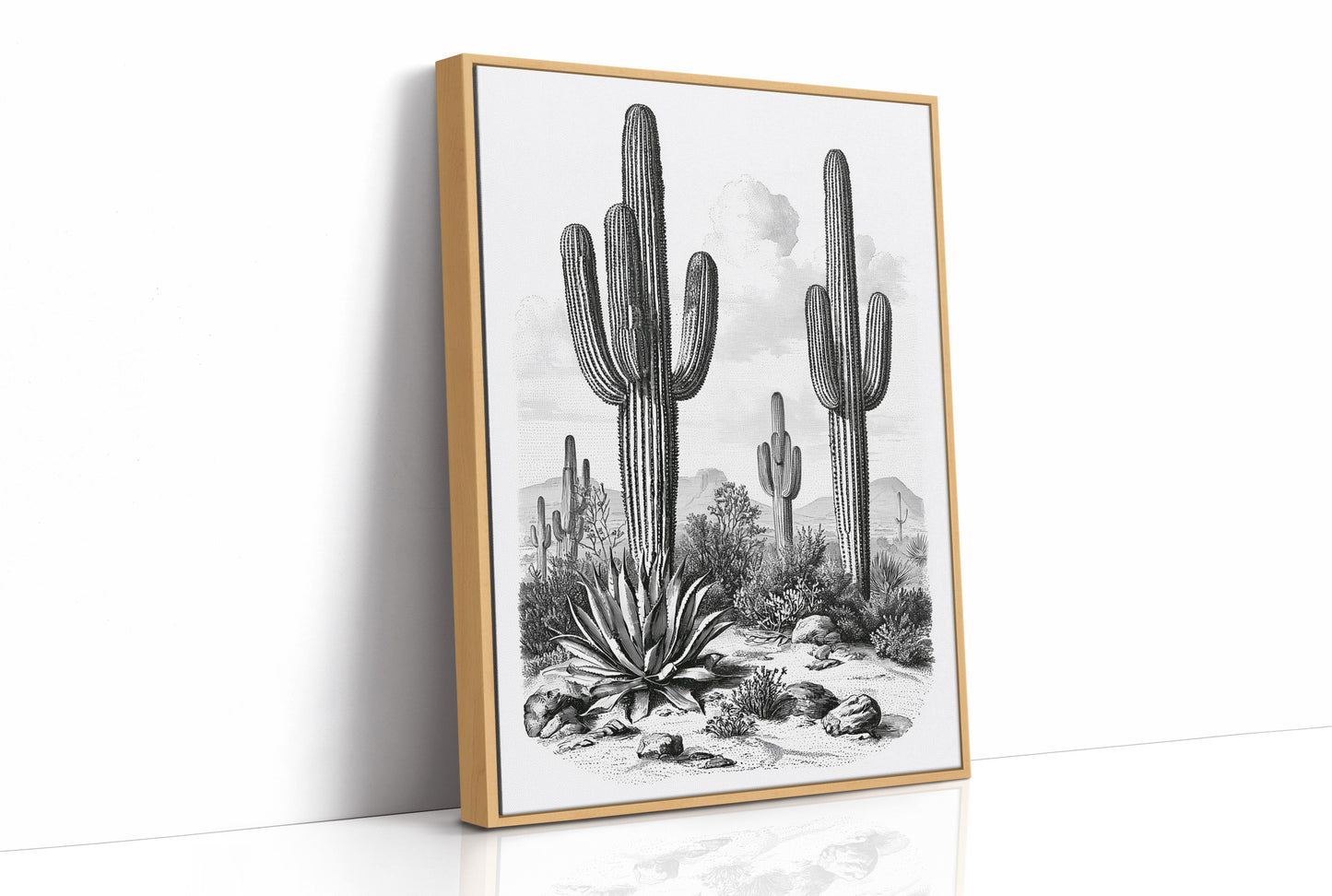 Desert Engraving With Agave