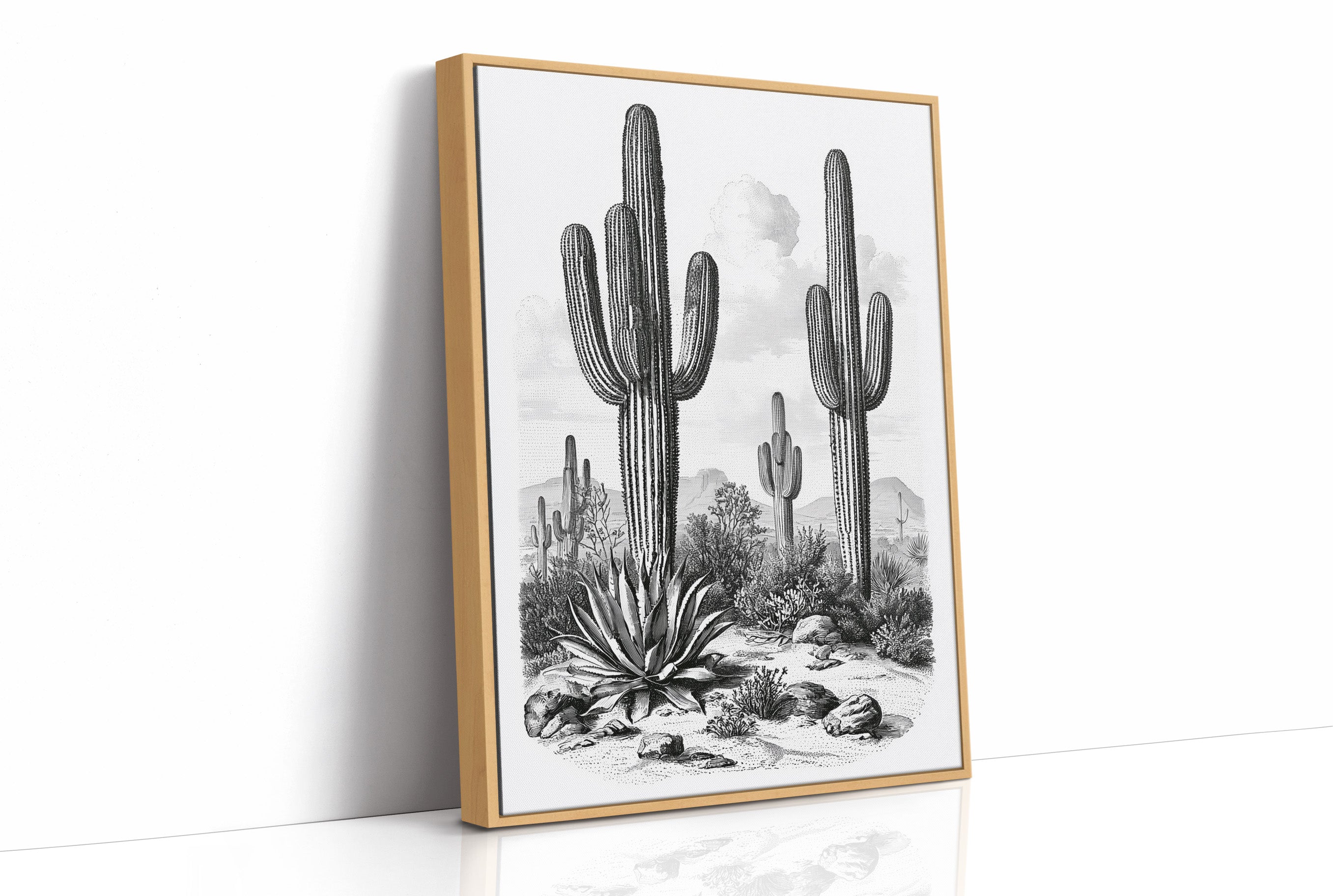 Desert Engraving With Agave