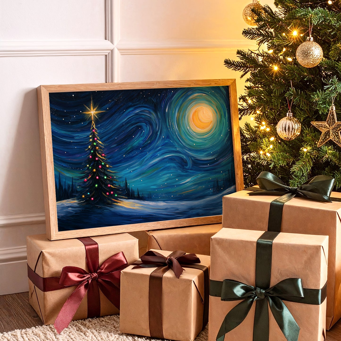 Starlit Pine Dances With Moon