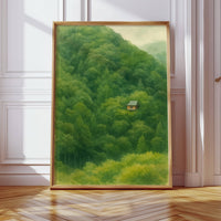 Solitary Temple Among Emerald Hills