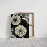 Hibiscus in Fine Black Ink