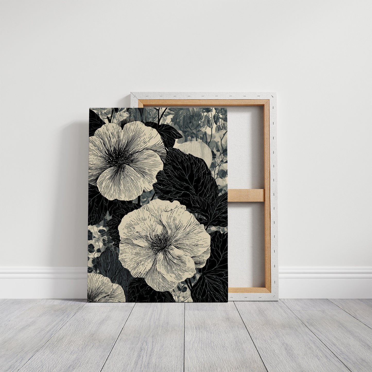 Hibiscus in Fine Black Ink