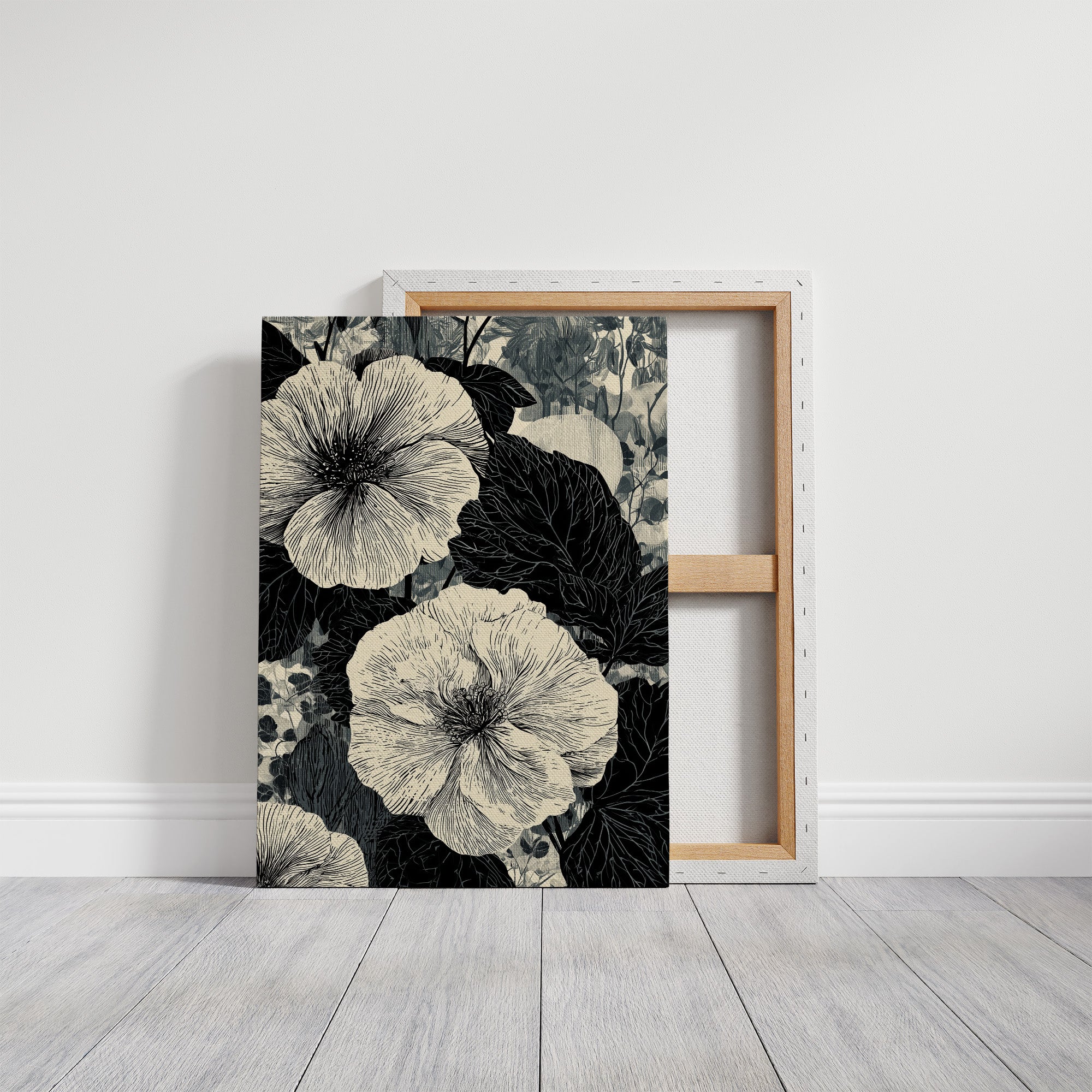 Hibiscus in Fine Black Ink