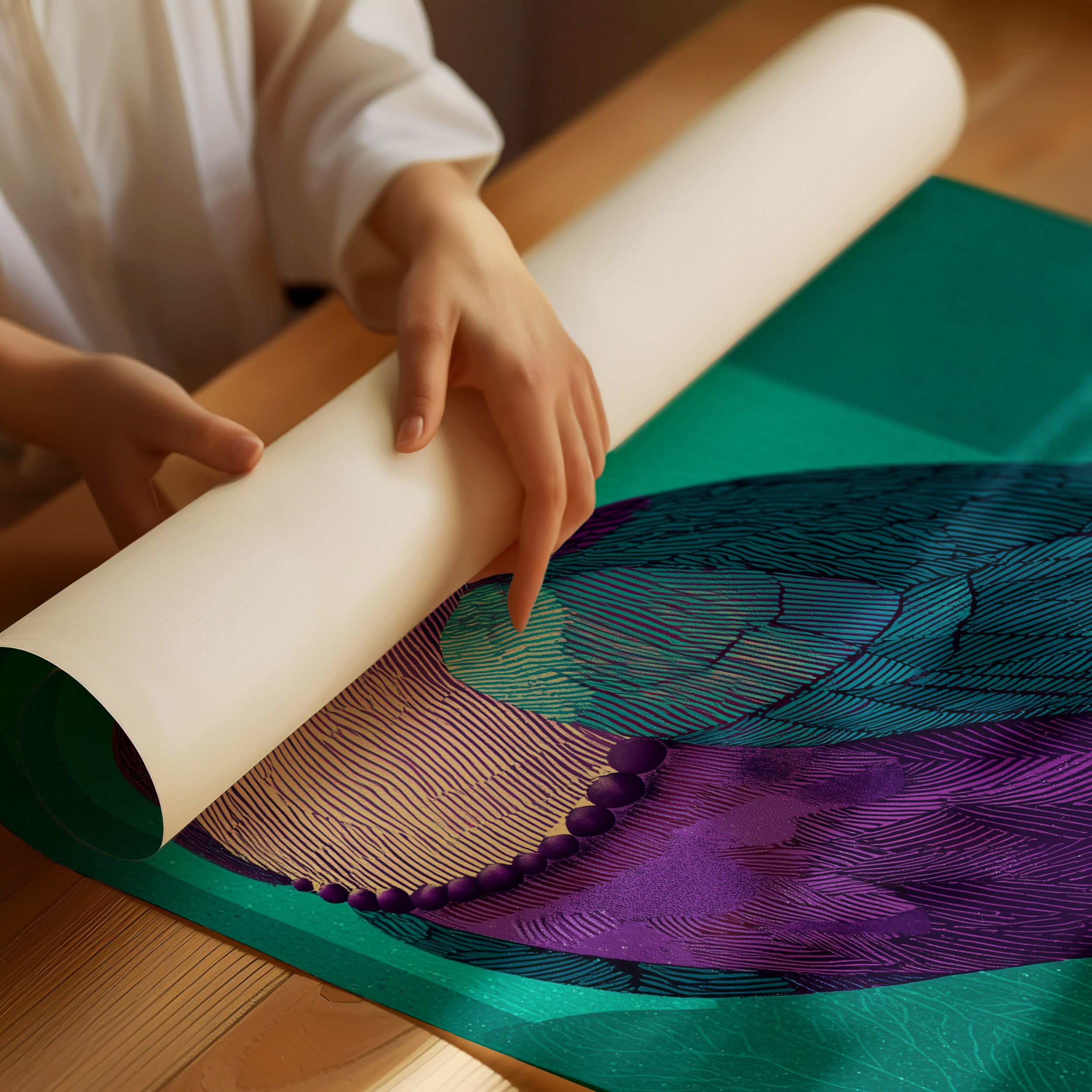 Toucan, Teal and Plum