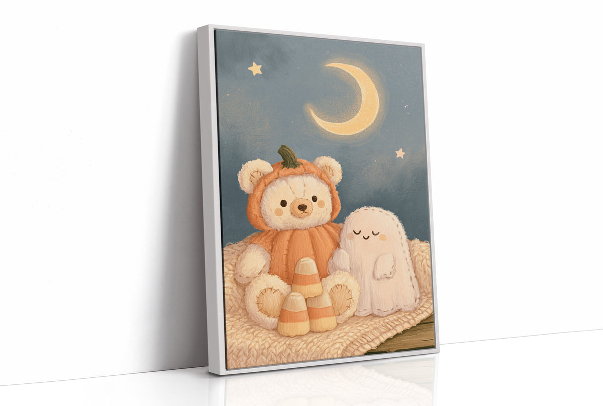 Cozy Bear Ghost Plushie Duo