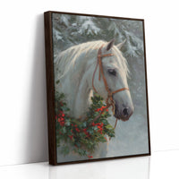 Winter's Grace Adorns Noble Steed