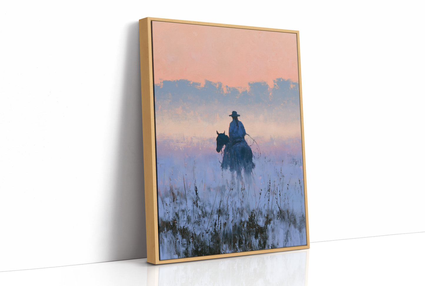 Rider Fading Into Dusk Haze