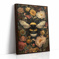 Bumblebee Among Vintage Blooms