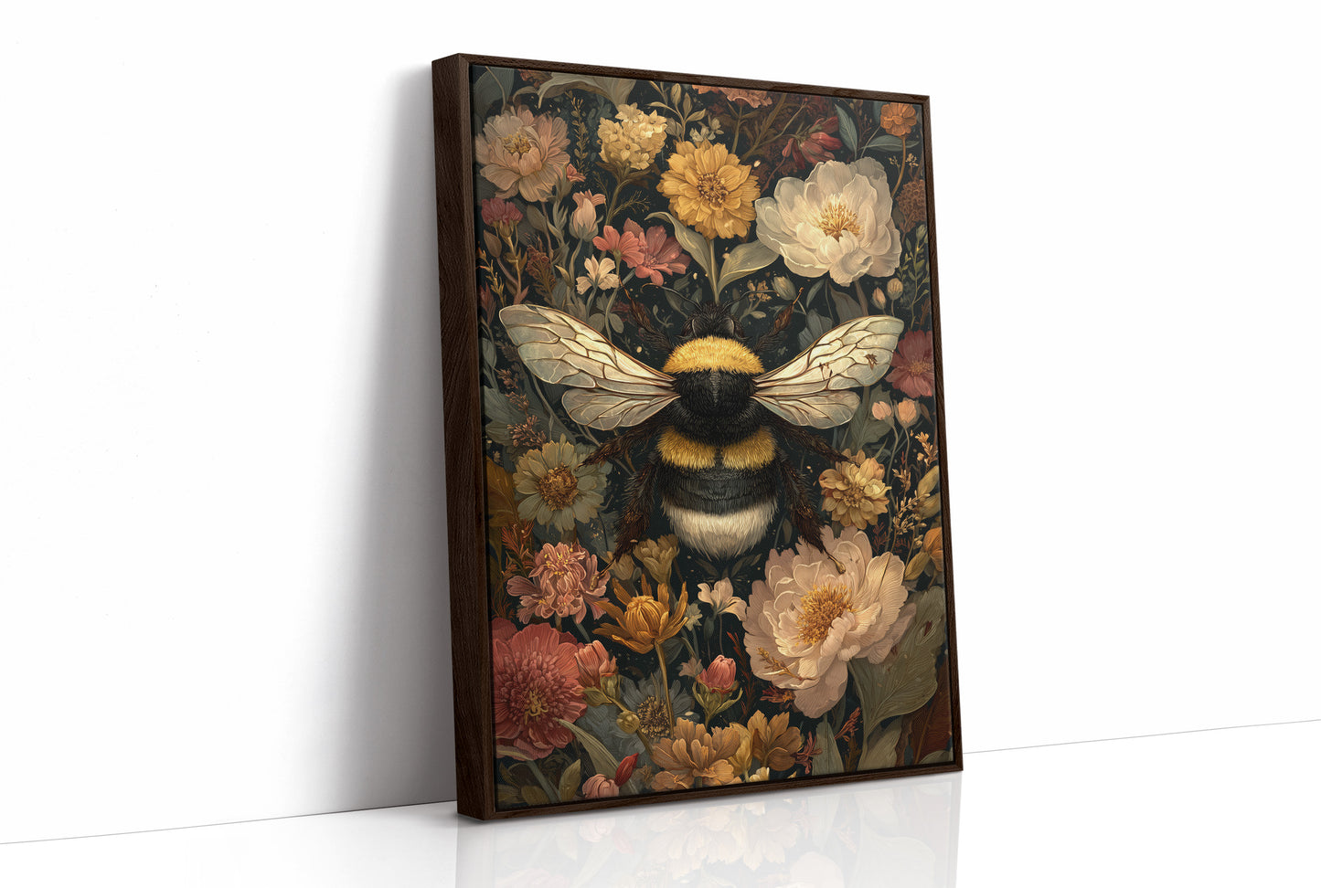 Bumblebee Among Vintage Blooms