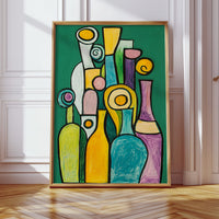 Bottles Dance In Emerald Light