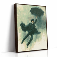 The Falling Gentleman — Striding Through Storm Oil Print