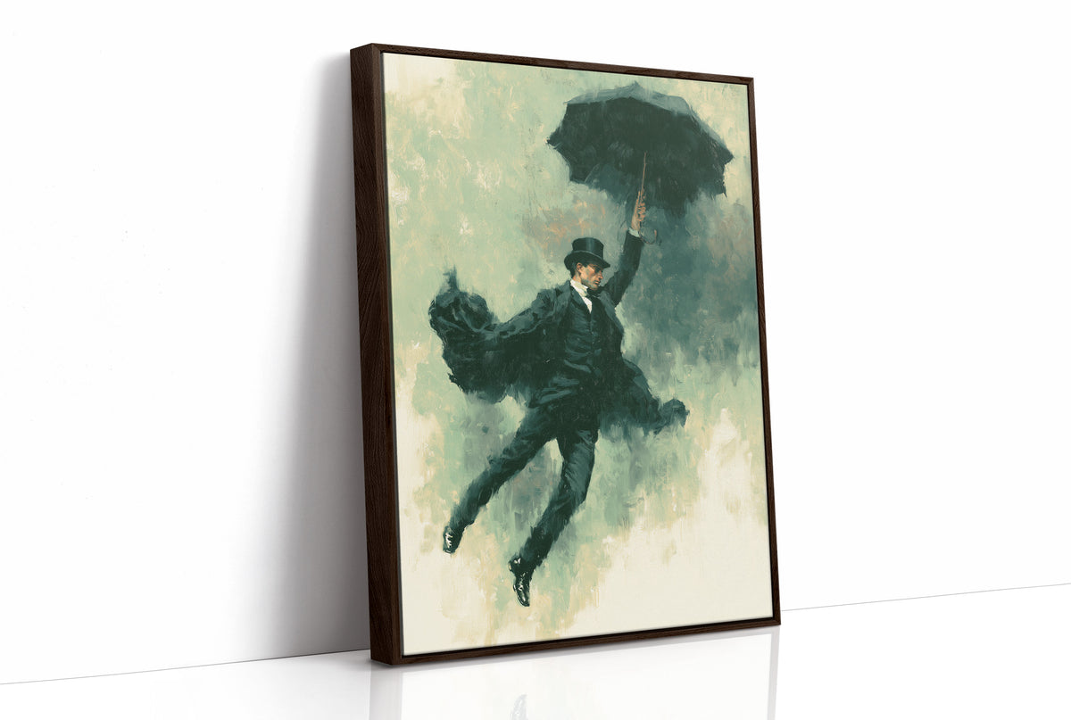 The Falling Gentleman — Striding Through Storm Oil Print