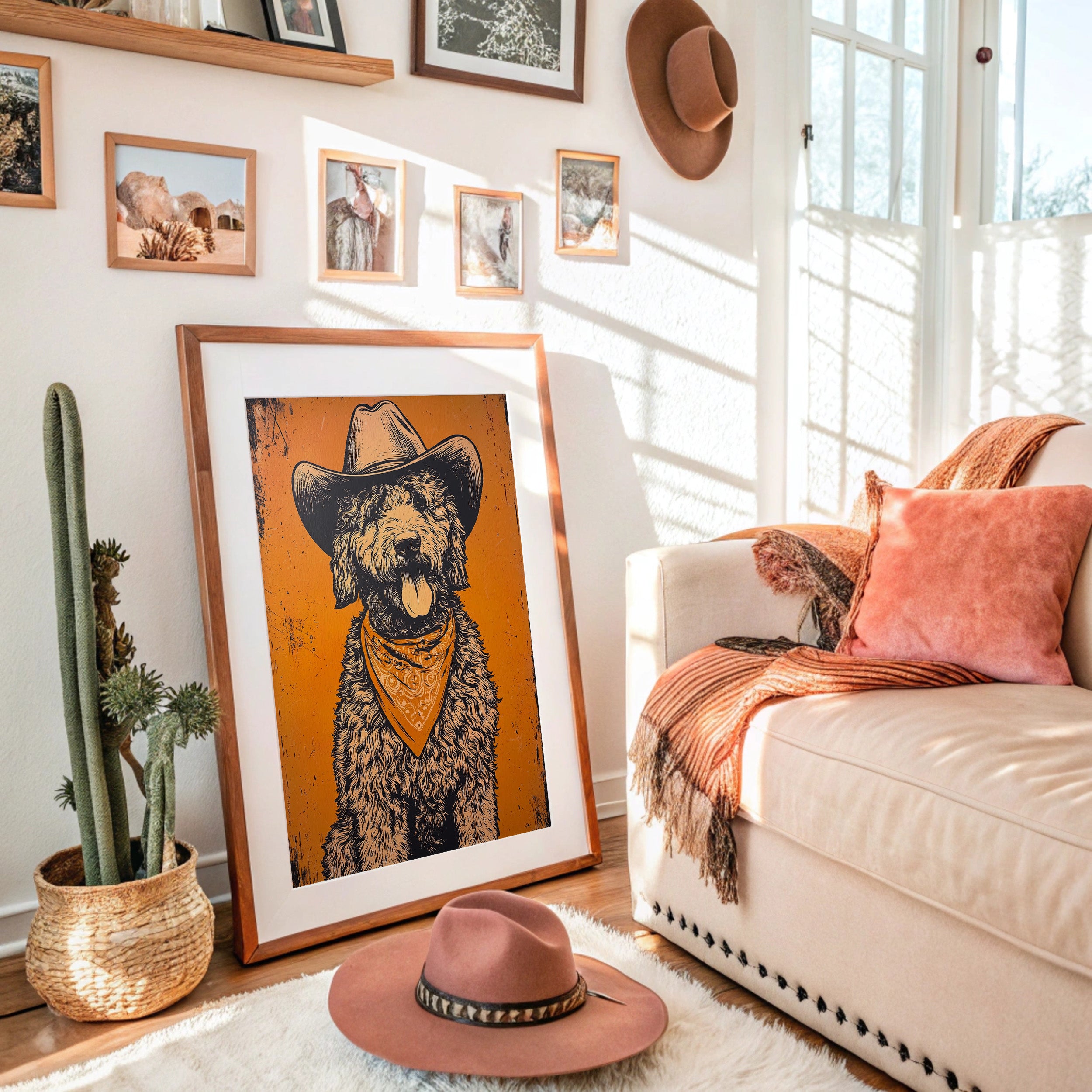 Ranch Hand Wags Through Copper Sunset