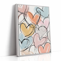 Pastel Hearts in Spontaneous Symphony