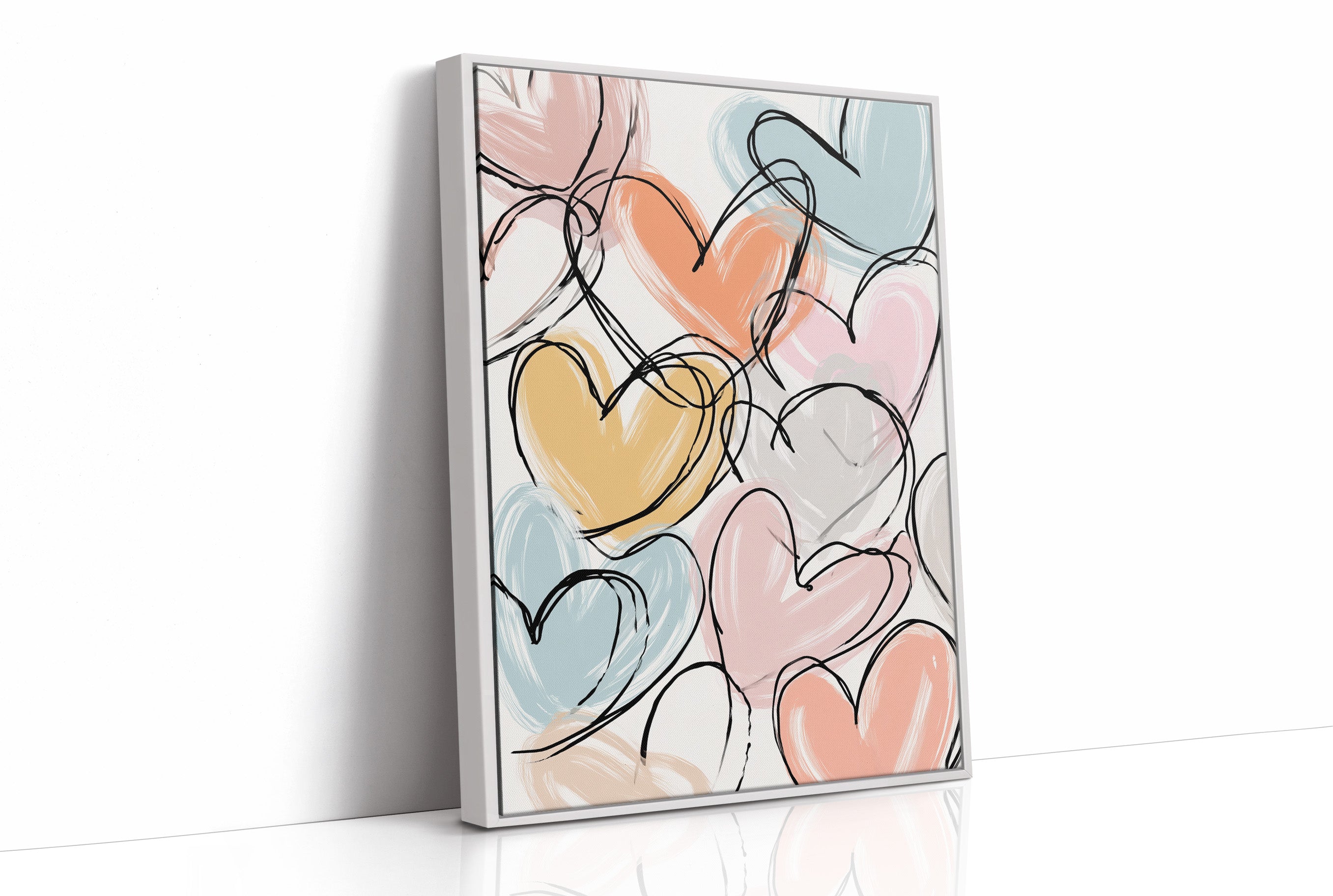 Pastel Hearts in Spontaneous Symphony