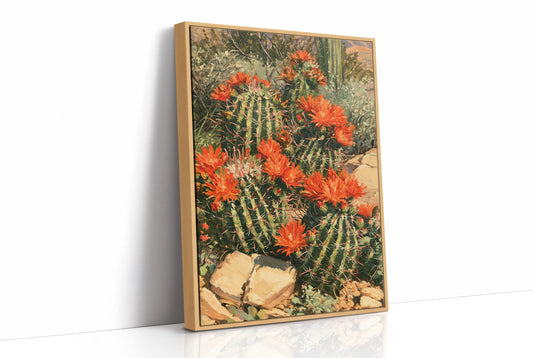 Desert Cactus in Full Bloom