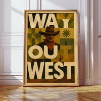 Way Out West Cowboy Poster