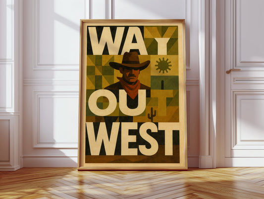 Way Out West Cowboy Poster