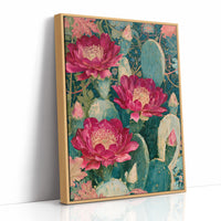 Magenta Cactus Bloom Tapestry