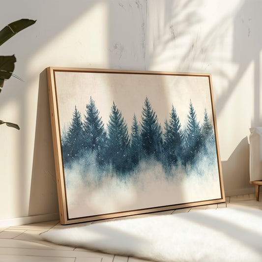 Snow Stars Dance Through Pine Night