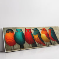 A Colorful Gathering on the Wire