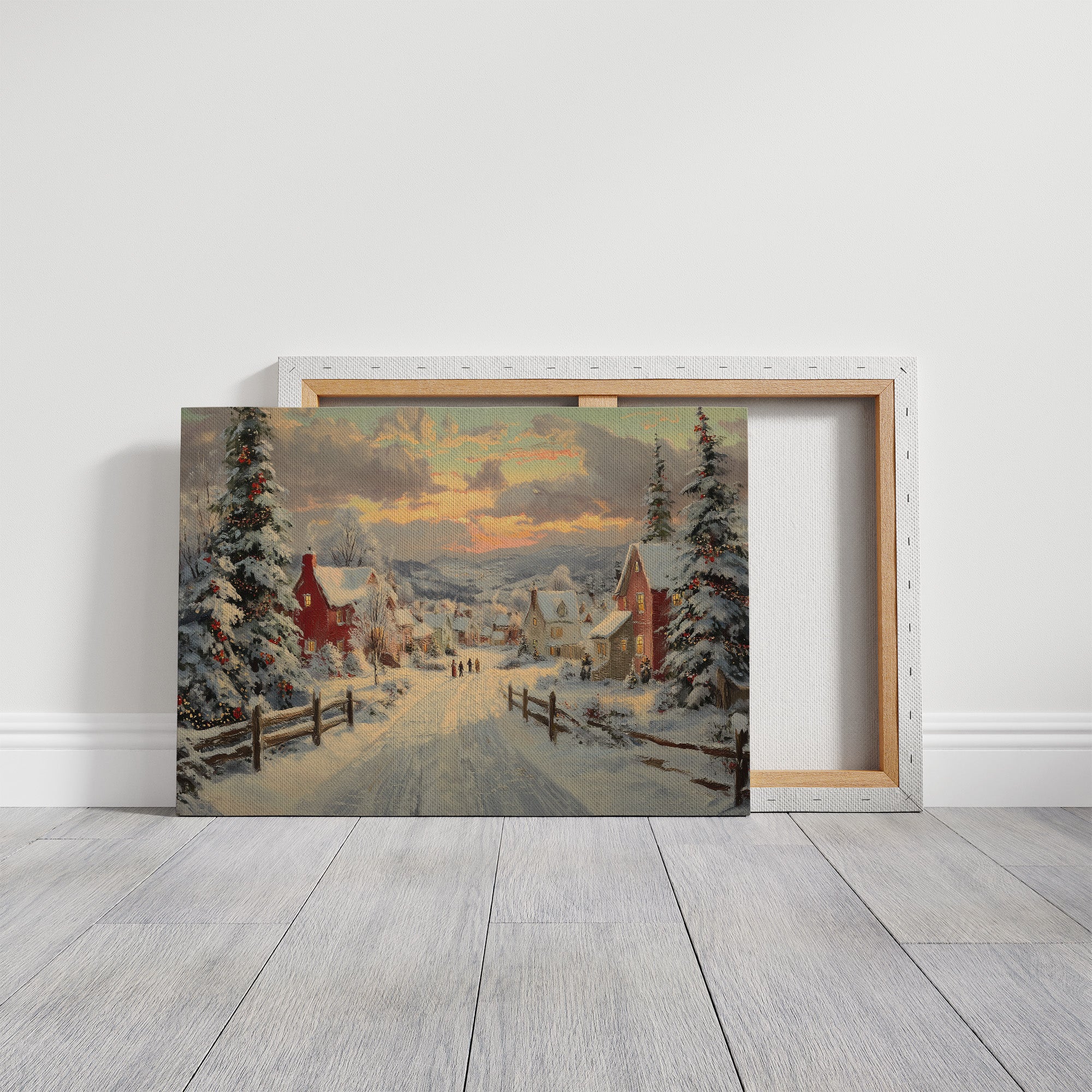 Winter Village Glows At Dusk