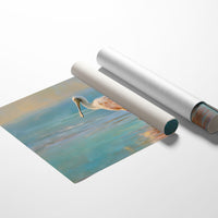 Spoonbill Wades Through Turquoise Stillness