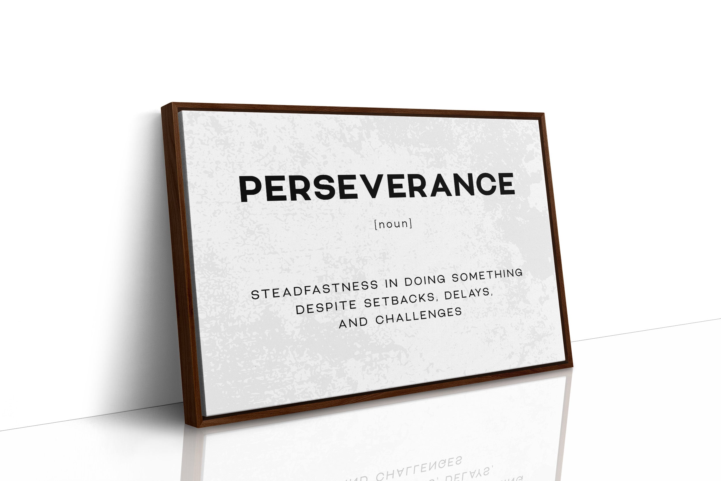 Perseverance Definition Canvas Art | Bold Motivational Typography Print for Home Office, Gym or Entrepreneur Décor