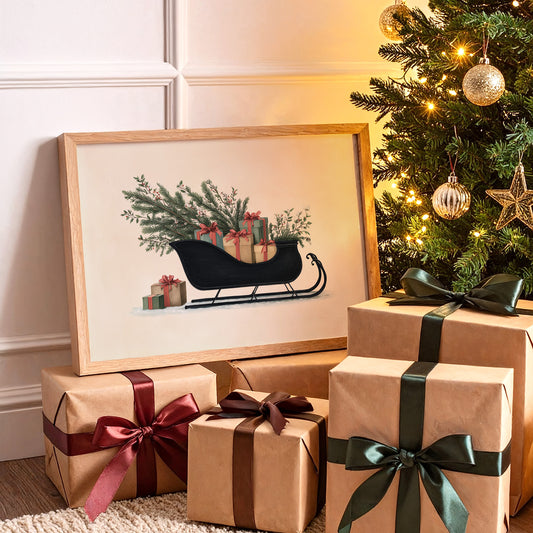 Sleigh Silhouette Carries Winter's Promise