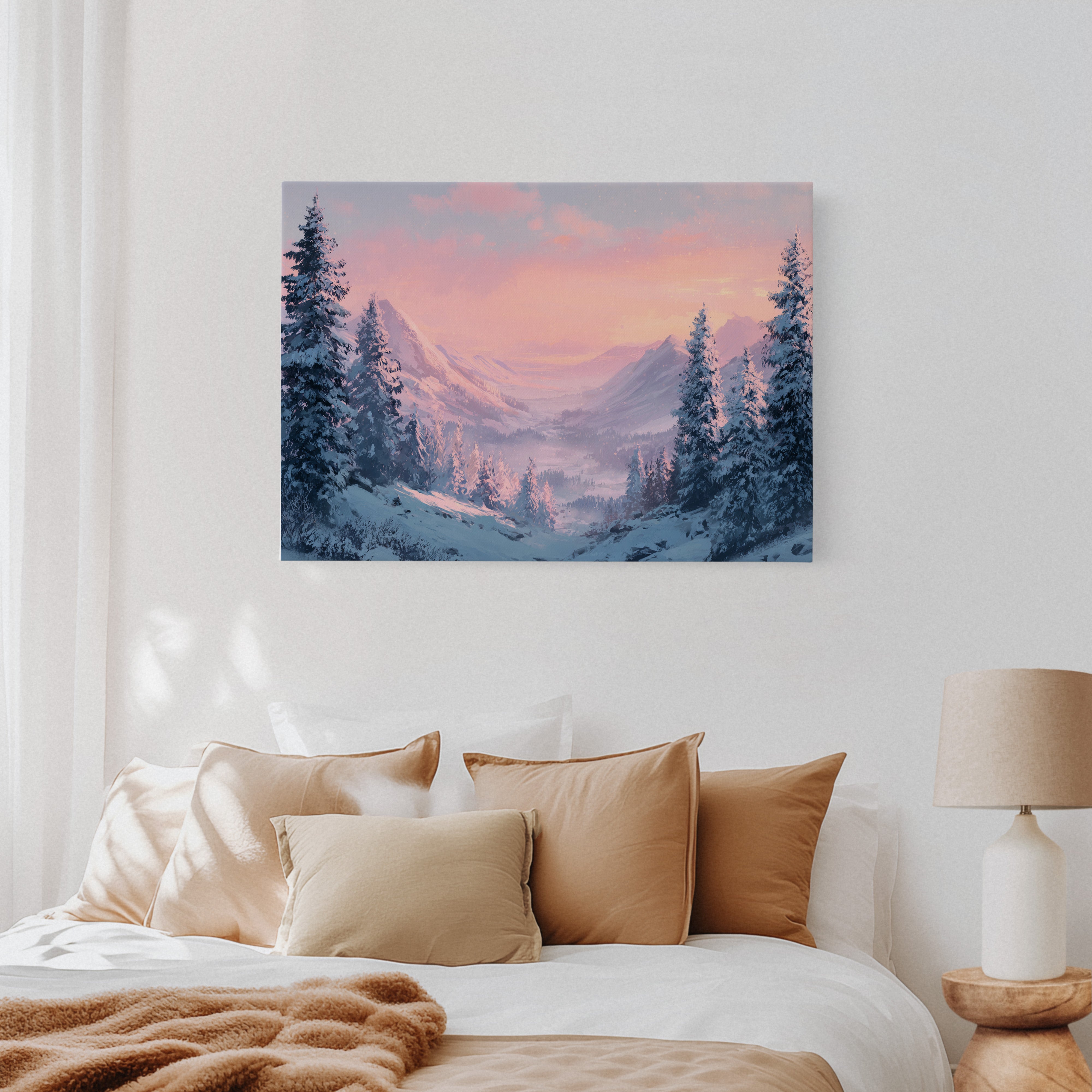 Snow Peaks Blush At Dawn