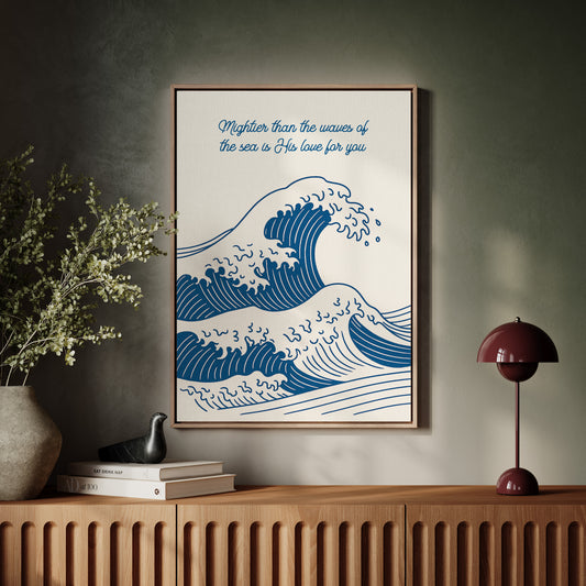 Mightier Than the Waves Ocean Print