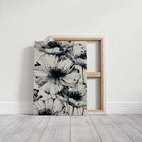 Poppies in Ink Splatter