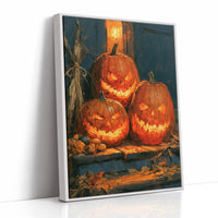 Glowing Jack-o'-Lantern Trio