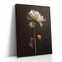 Ivory Petals Against Dark Silence