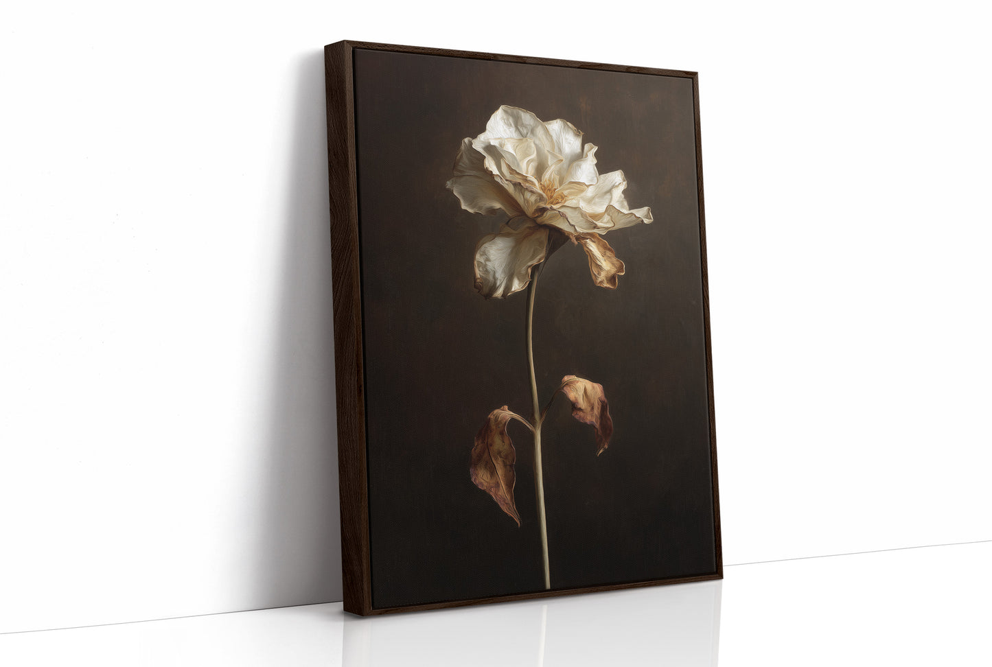 Ivory Petals Against Dark Silence