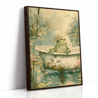 The Frog Prince's Bath — Fairy Tale Pond Painting