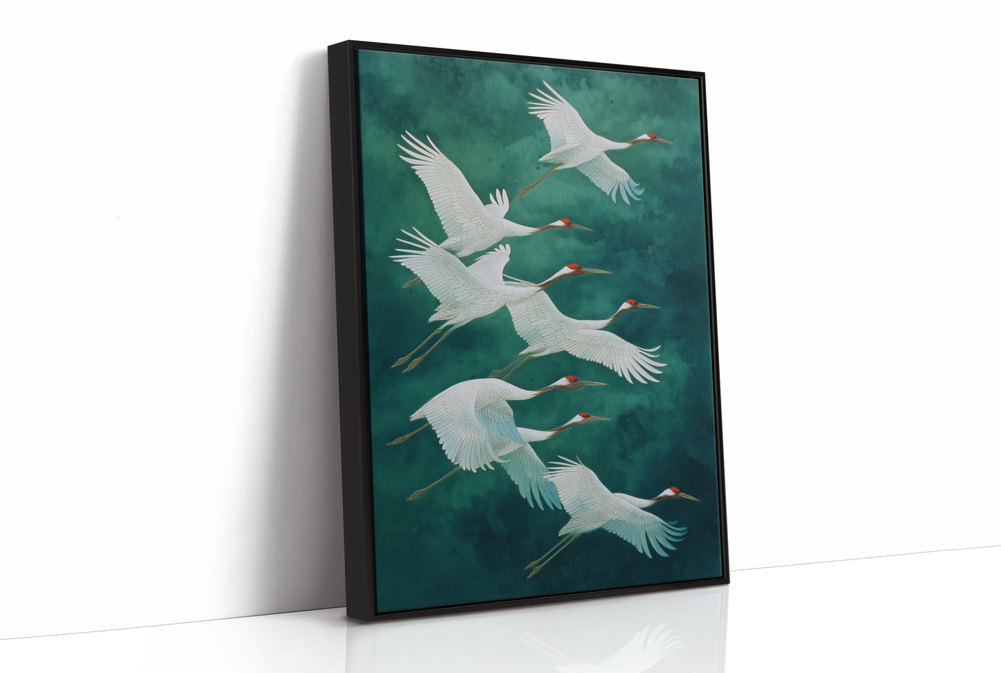 Flight Of White Wings At Dawn