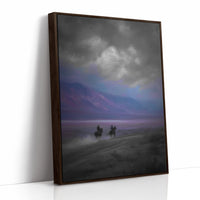 Twilight Riders Beneath Stormy Skies