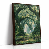 The Mossy Archway — Ancient Forest Path Painting