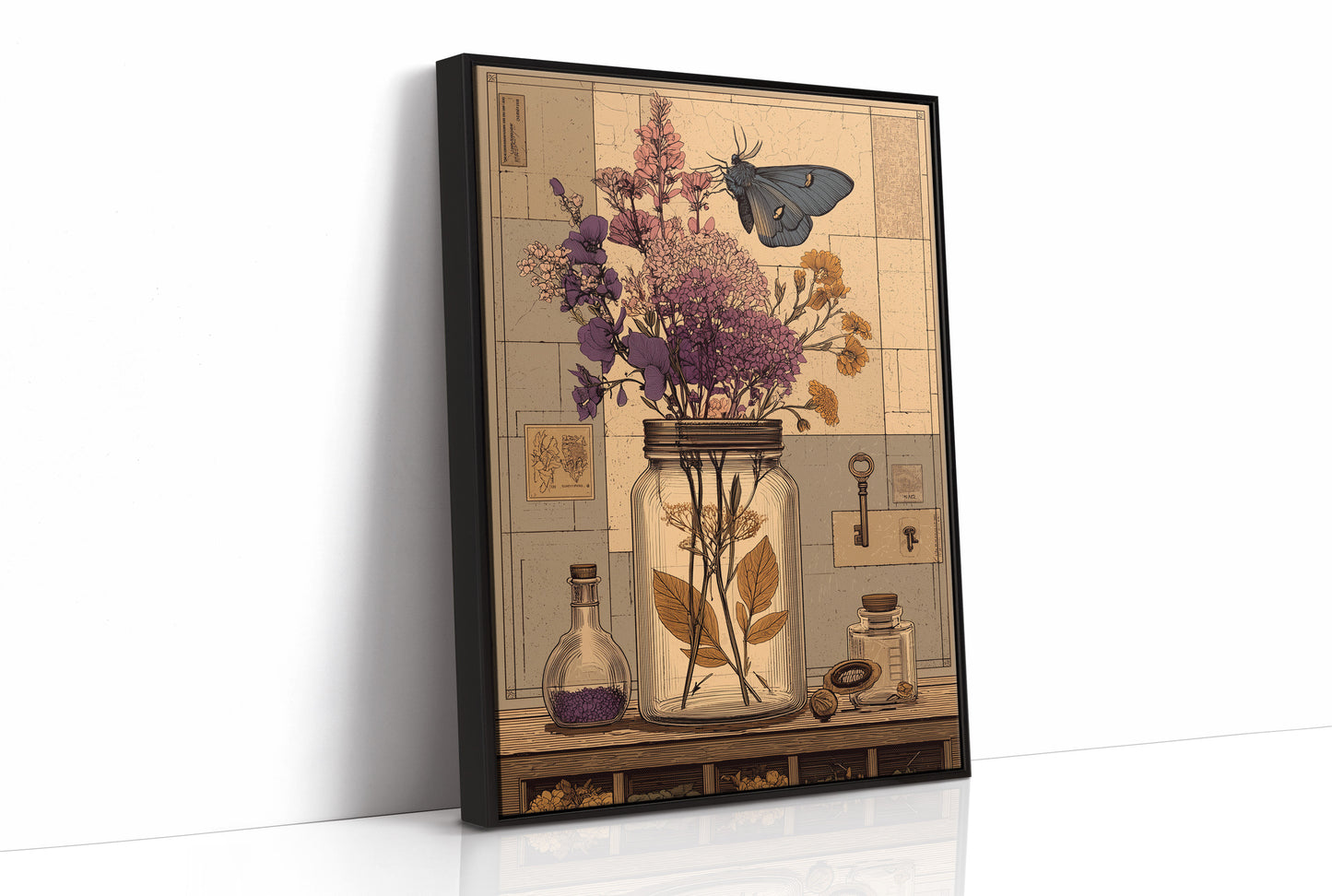 Apothecary Jar, Dried Blooms