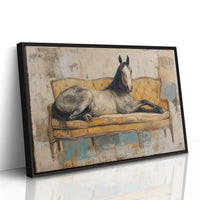 Elegant Steed Takes Velvet Rest