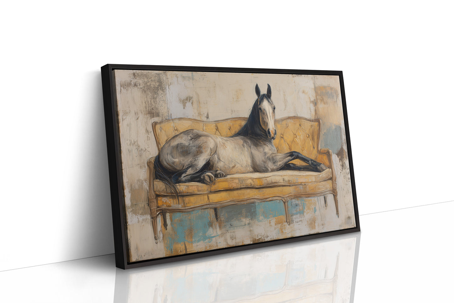 Elegant Steed Takes Velvet Rest