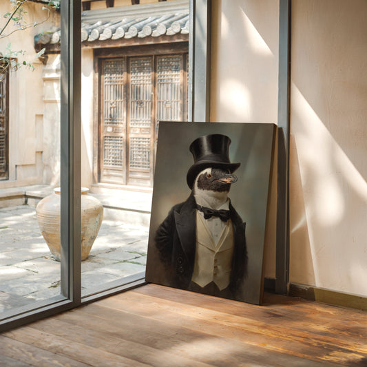 Dapper Penguin in Formal Attire