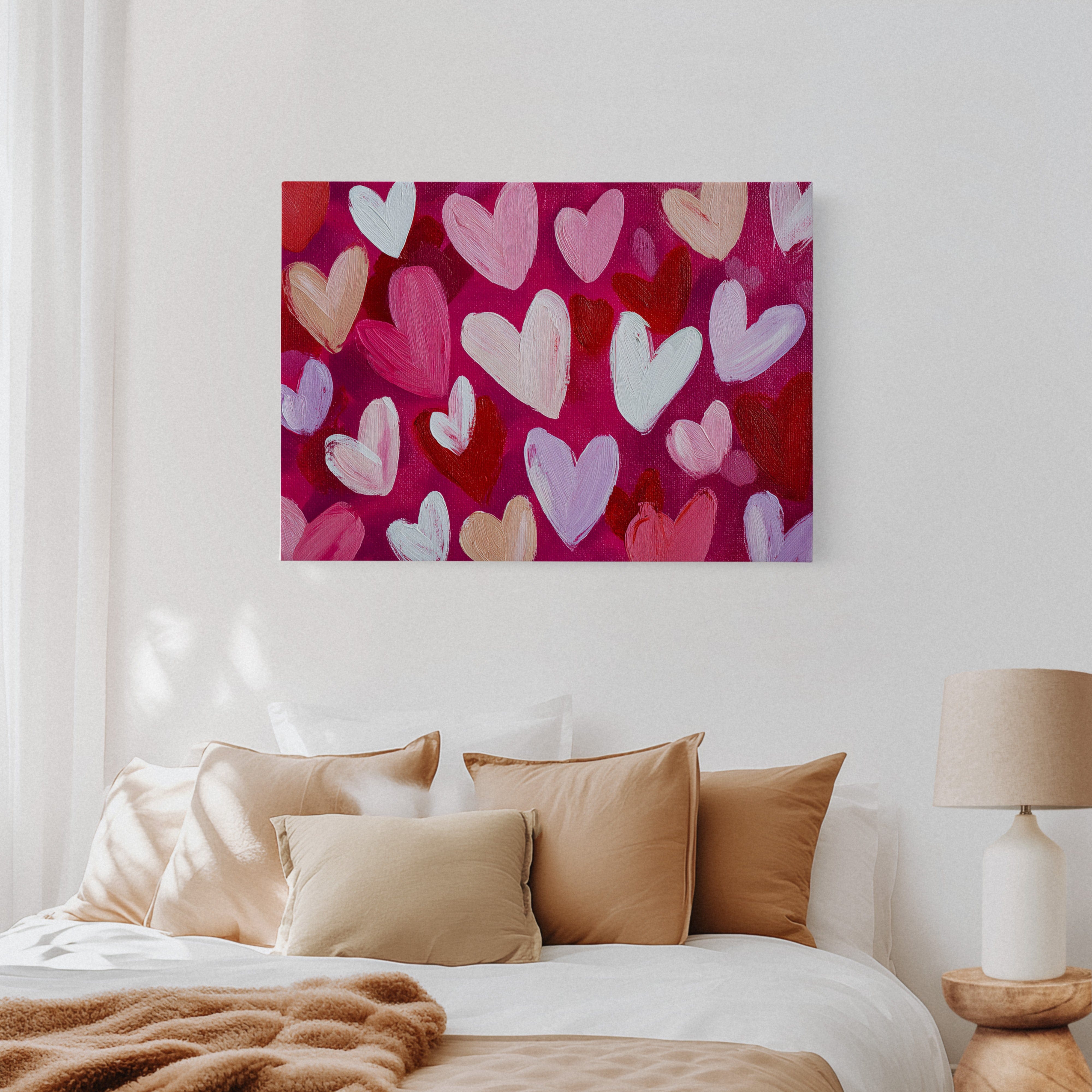Hearts Dance In Magenta Light